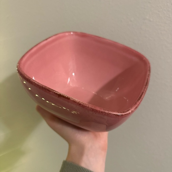 Bizzirri Made In Italy Italian Ceramic Square Bowl-Pink - Picture 6 of 6